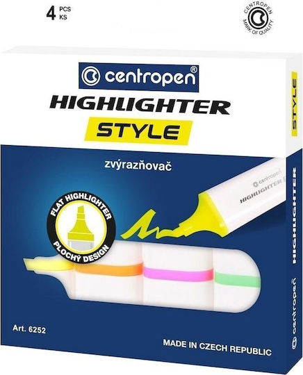 Centropen Highlighter Fluo 4 Colors