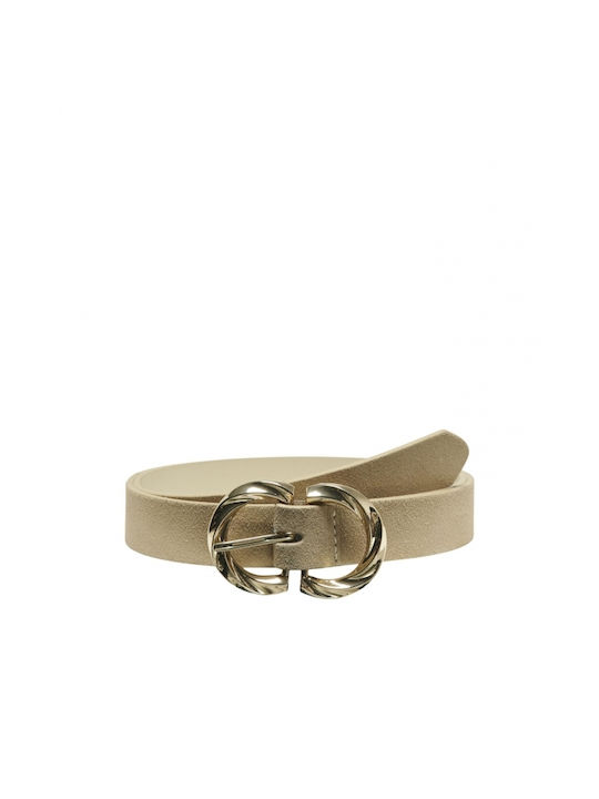 Only Leather Women's Belt Beige