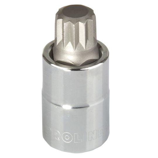 Proline Cheie tubulară cu Vârf Spline și Patrat de Prindere 1/2'' Dimensiune M12 1buc