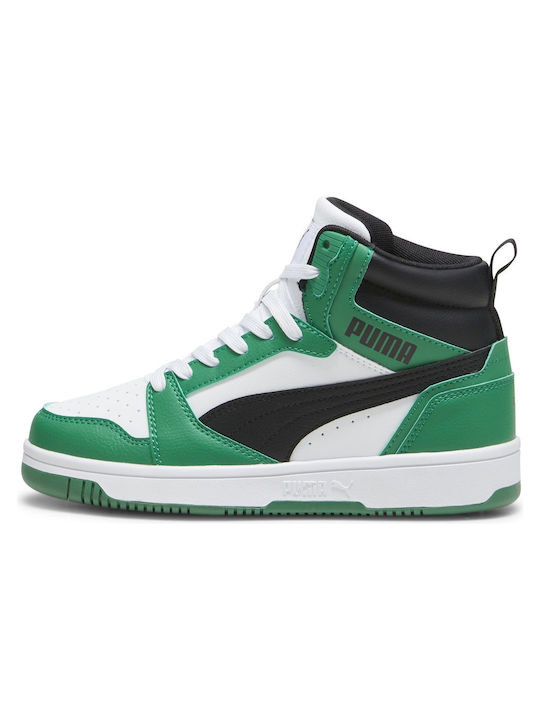 Puma Παιδικά Sneakers High V6 Mid Jr Πράσινα