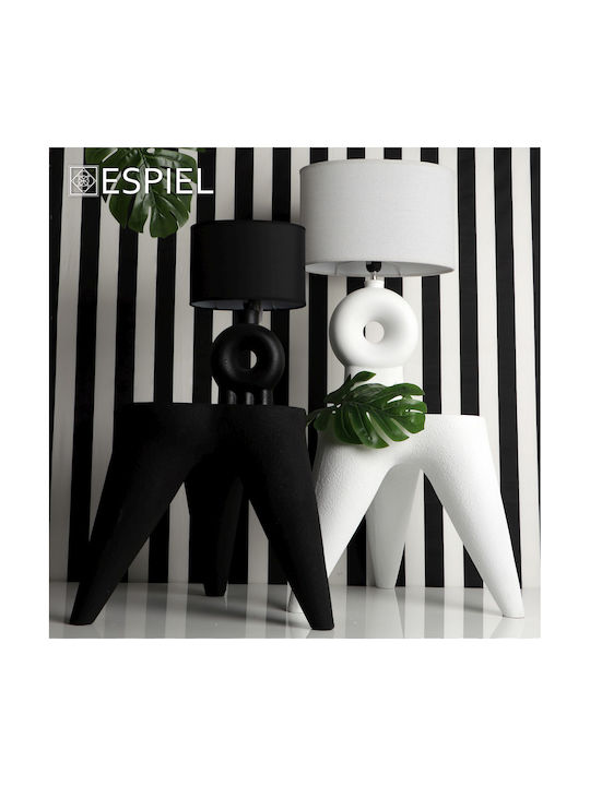 Stool For Living Room made of Polypropylene Black 44x44x50cm