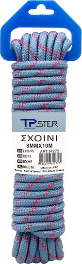 Tpster Σχοινί Διαμέτρου 8mm με Μήκος 10m Γαλάζιο