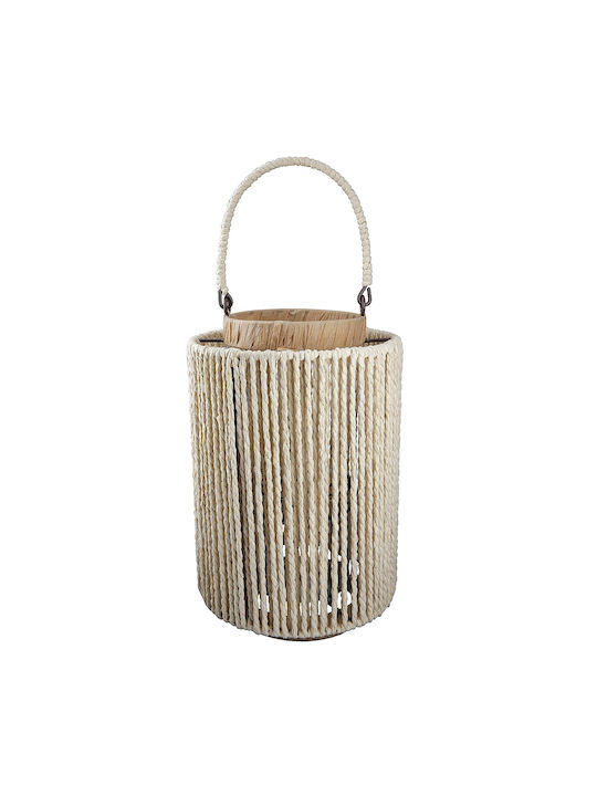 ArteLibre Wicker Lantern Brown 28cm