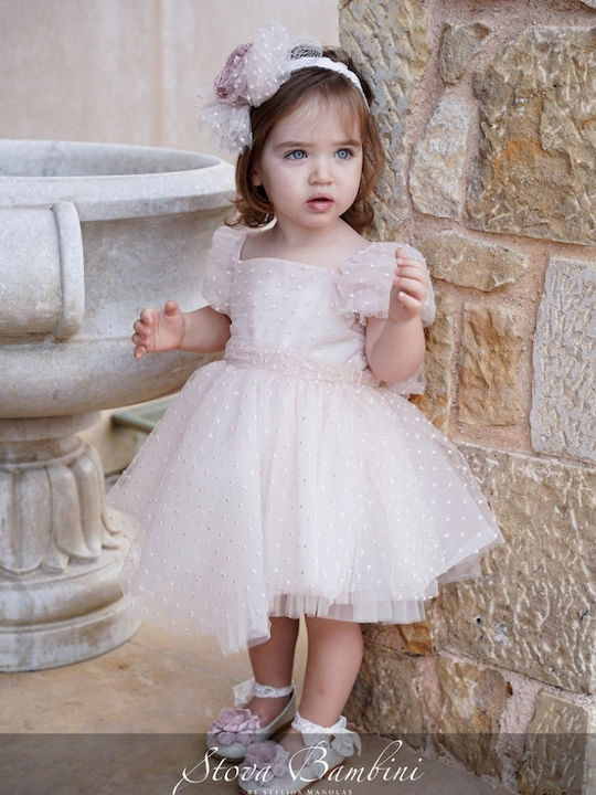 Stova Bambini Rosa Taufkleid aus Tüll