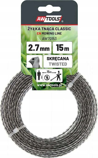 AWTools Linie Pentru Motocoase Și Trimmere Lungime 15m și Grosime 2.7mm