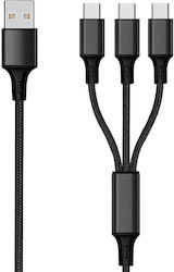 2GO USB to Type-C Cable Μαύρο 1.5m (797156)