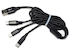 MSonic Braided USB to Lightning / Type-C / micro USB Cable 2A Μαύρο 1m MLU621