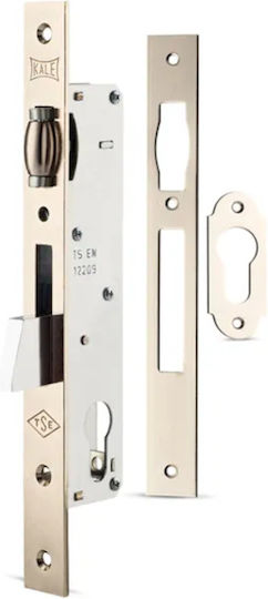 Kale Termos Recessed Lock Bilias,Recessed Locks with Cylinder and Center 25mm Silver