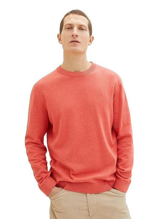 Tom Tailor Men's Long Sleeve Sweater Red Melange
