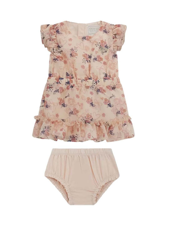 Guess Set Mädchen Kleider Blumen Romantic Pink