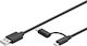 Goobay Regulär USB zu Blitzschlag / Micro-USB Kabel Schwarz 1m (71892)