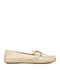 Palmaria J Leather Women's Loafers in Beige Color