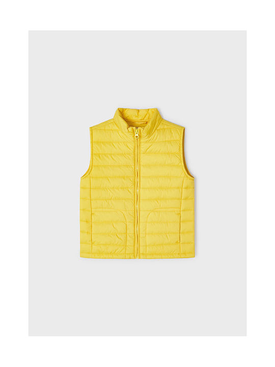 Mayoral Kids Casual Jacket Sleeveless Yellow