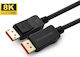 Microconnect Cable DisplayPort male - DisplayPort male 3m Μαύρο (MC-DP-MMG-300V1.4)