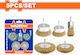 Wadfow WCE6401 Wire Brush for Drill 76.2mm Set of 5pcs