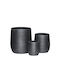 Woodwell Flower Pot Set 3pcs Cement, Anthracite Ε6316,S