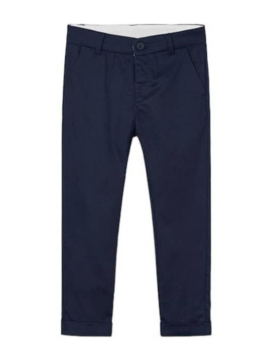 Mayoral Kinder Hose Chino Leinen Dunkelblau