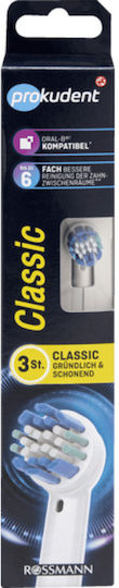 Prokudent Classic Replacement Heads for Electric Toothbrushes 3 pcs