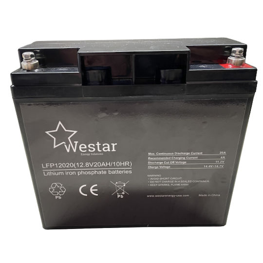 Westar Батерия за фотоволтаични системи Затворен тип 12V 20Ах (EBT-WS6LF20)