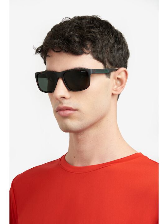 Polaroid Sonnenbrillen mit Braun Rahmen und Grü...