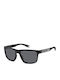 Polaroid Men's Sunglasses with Black Horn-Rimmed Frame and Grey Lens PLD2157/S 003/M9