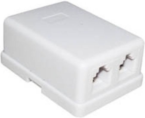 6p4c Telephone Socket with Double Frame and Sticker 01.075.0004