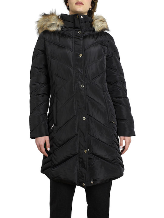 Michael Kors Kurz Damen Puffer Jacke für Winter Schwarz