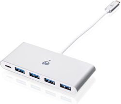 Iogear USB Hub 5 Θυρών (USB-C / USB-A) GUH3C4PD