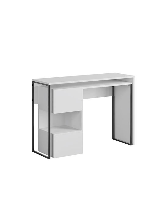 Desk Badau White 110x37x77cm