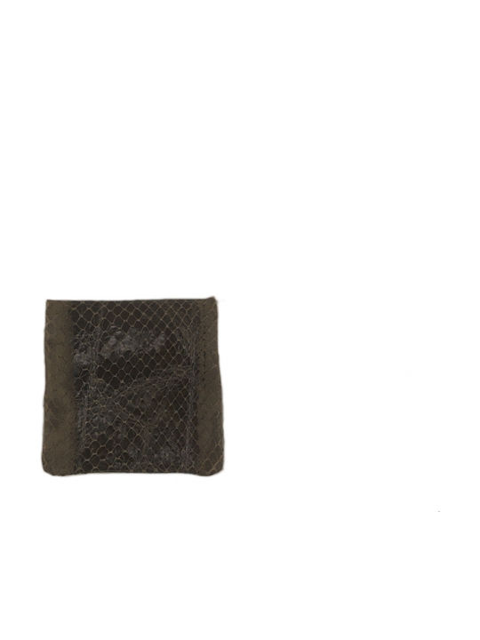 Leder Herren Geldbörse Münzen Dark Brown Croco