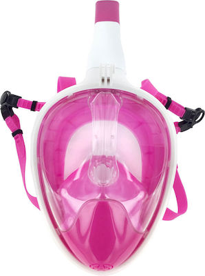 Μάσκα Θαλάσσης Full Face με Αναπνευστήρα Pink-white S/M