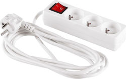 Elcan Steckdosenleiste 3 Steckdosen mit Kabel 1,5 m