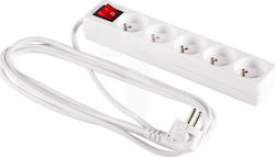 Elcan Power Strip 5 Sockets with Cable 1.5m