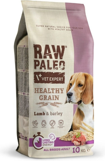 Raw Paleo Raw Paleo Healthy Grain 10kg Dry Food for Adult Dogs with Lamb, Meat and Poultry