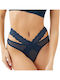Women's Slip with Lace Petrol Blue