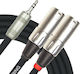 Granite XLR Cables 2 x Male to 3.5mm Male Gray 3m