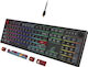 Montech MKey Darkness Gaming Tastatură Mecanică cu Gateron G-Pro Red comutatoare și iluminare RGB (Engleză US)