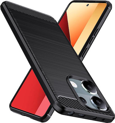 Techsuit Carbon Back Cover Σιλικόνης Μαύρο (Redmi Note 13 Pro 4G)