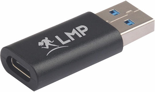 LMP Konverter USB-A männlich zu USB-C weiblich Schwarz 1Stück (18985)