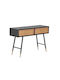 Hasmia Metal Console Table Natural-black L110xW35xH76cm