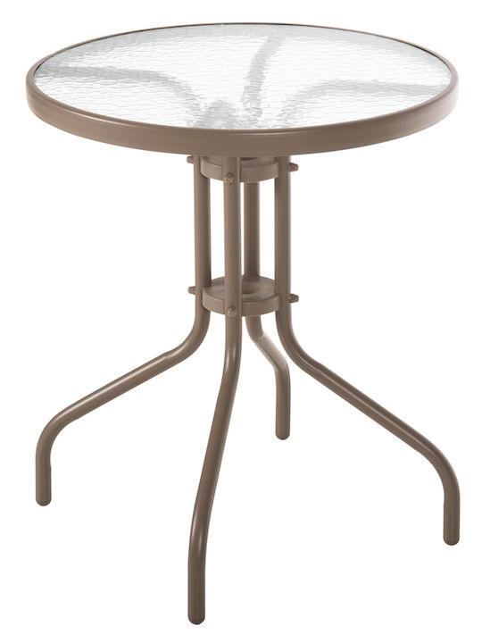 Tisch für kleine Außenbereiche Stabil Champagne 60x60x70cm