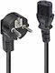 Lindy Schuko - IEC C13 Cable 2m Μαύρο 30335