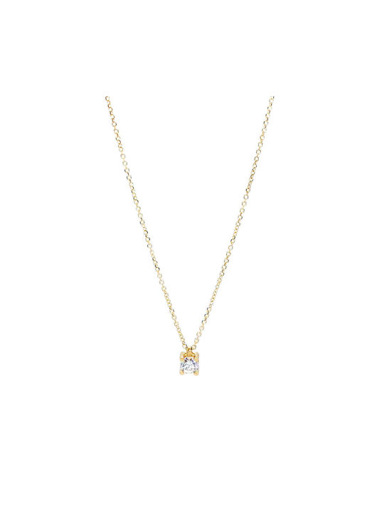 Rubini Necklace from Gold 14K with Zircon