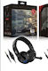 J08 On Ear Gaming Headset with Connection 2x3.5mm / 3.5mm Blue
