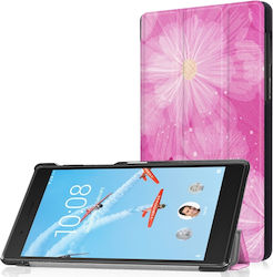 Peony Flower Pattern Flip Cover (Lenovo Tab 7, Tab 4 (TB-7504F / TB-7504N / TB-7504X)) Πολύχρωμη