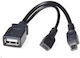 PremiumCord Convertor Micro USB Masculin În USB-A Feminin 1 Bucată Kur-18