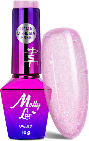 Molly Lac Ημιμόνιμο Βερνίκι Νυχιών 10gr με Glitter 10gr