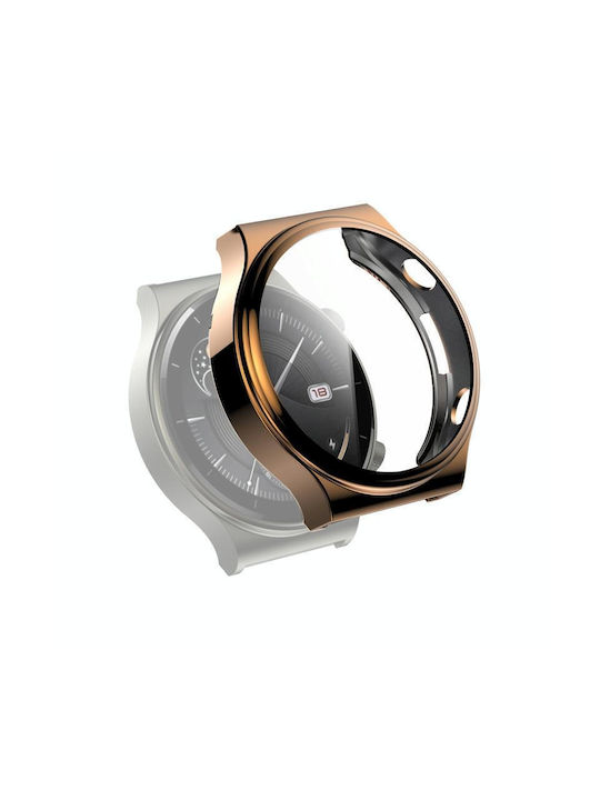 Full Coverage Silikonhülle in Rose Gold Farbe für Huawei Watch GT 2 Pro