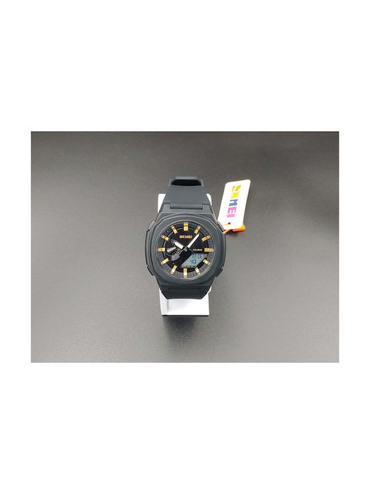 Digital Uhr Chronograph Batterie mit Schwarz Kautschukarmband