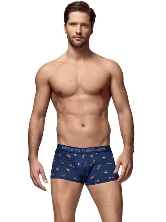 Men's Boxer Blue with Patterns